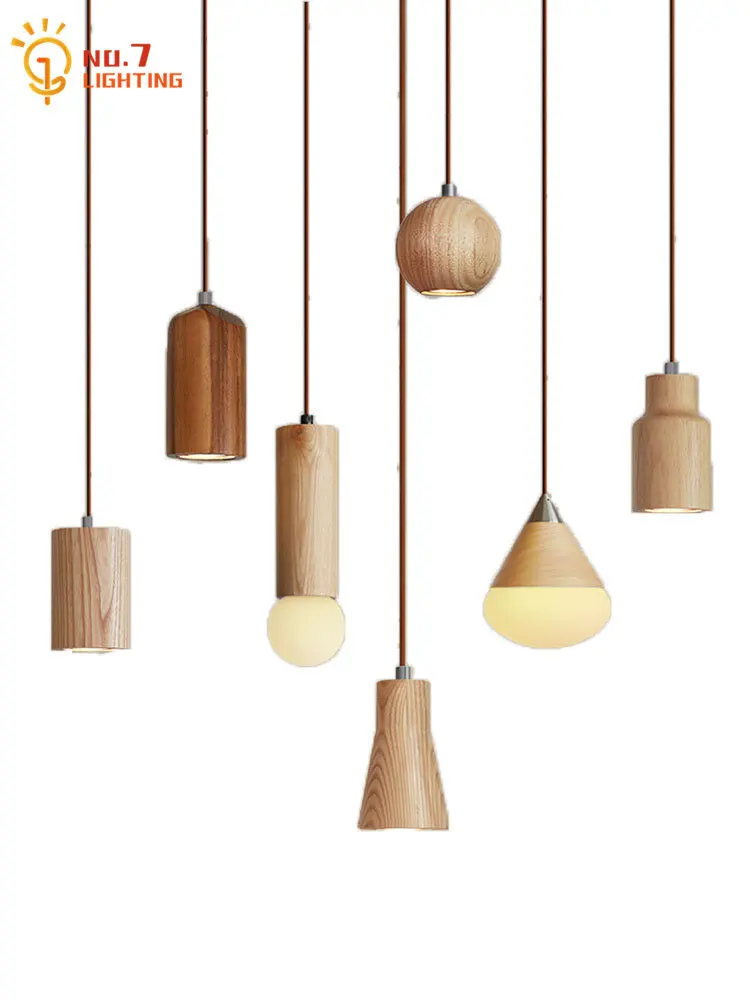 Resin Art Light - Japon Tasarım Minimalist Ahşap Kolye Işıkları