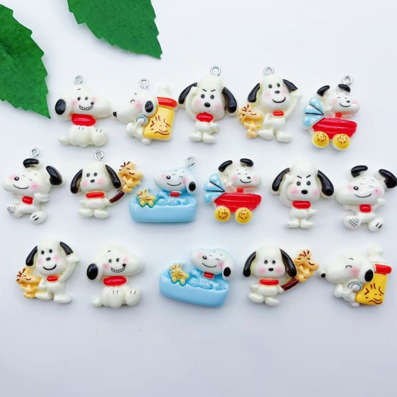 Resin Art Jewellery Kit - 12 adet reçine karikatür köpek kolye