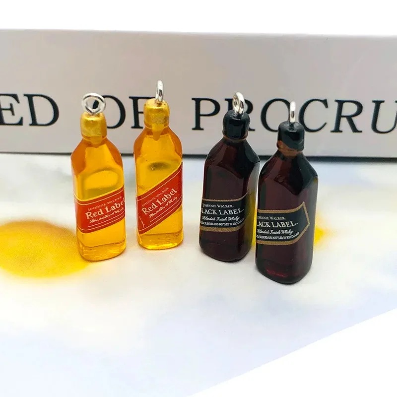 Resin Art Bottle - 10 adet minik şarap barı şişe