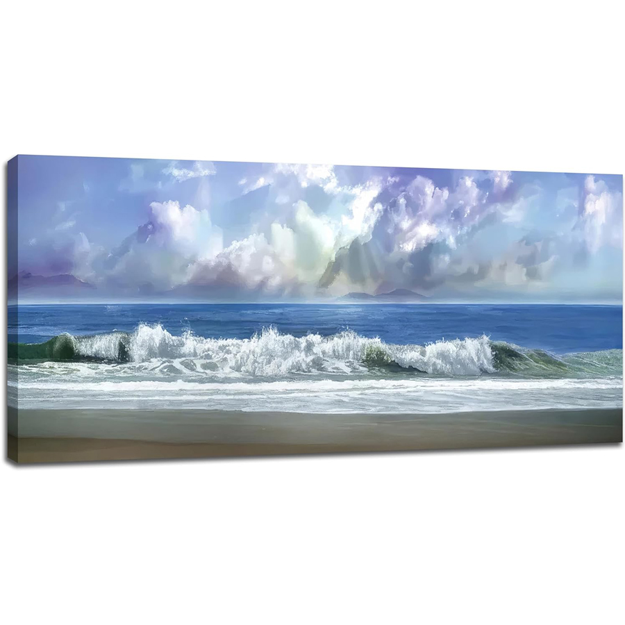 Resin Art Beach Theme - Mavi Okyanus elmas nakış Duvar Sanatı