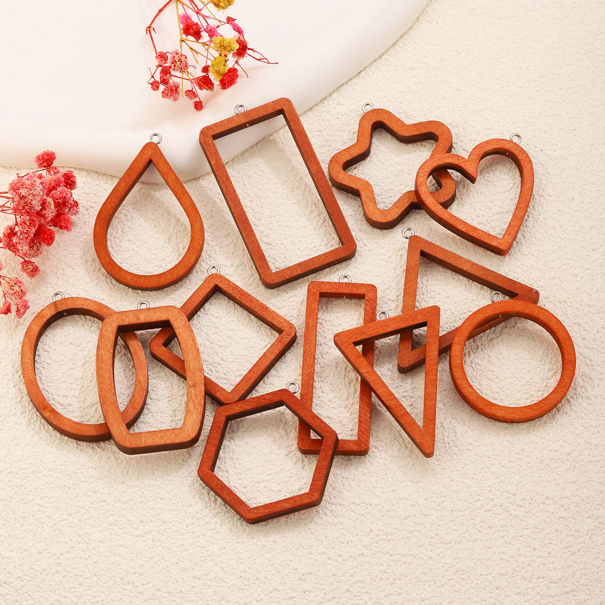 10 adet üçgen dikdörtgen ahşap - Resin Art Jewellery Kit incelemesi ve fiyatı